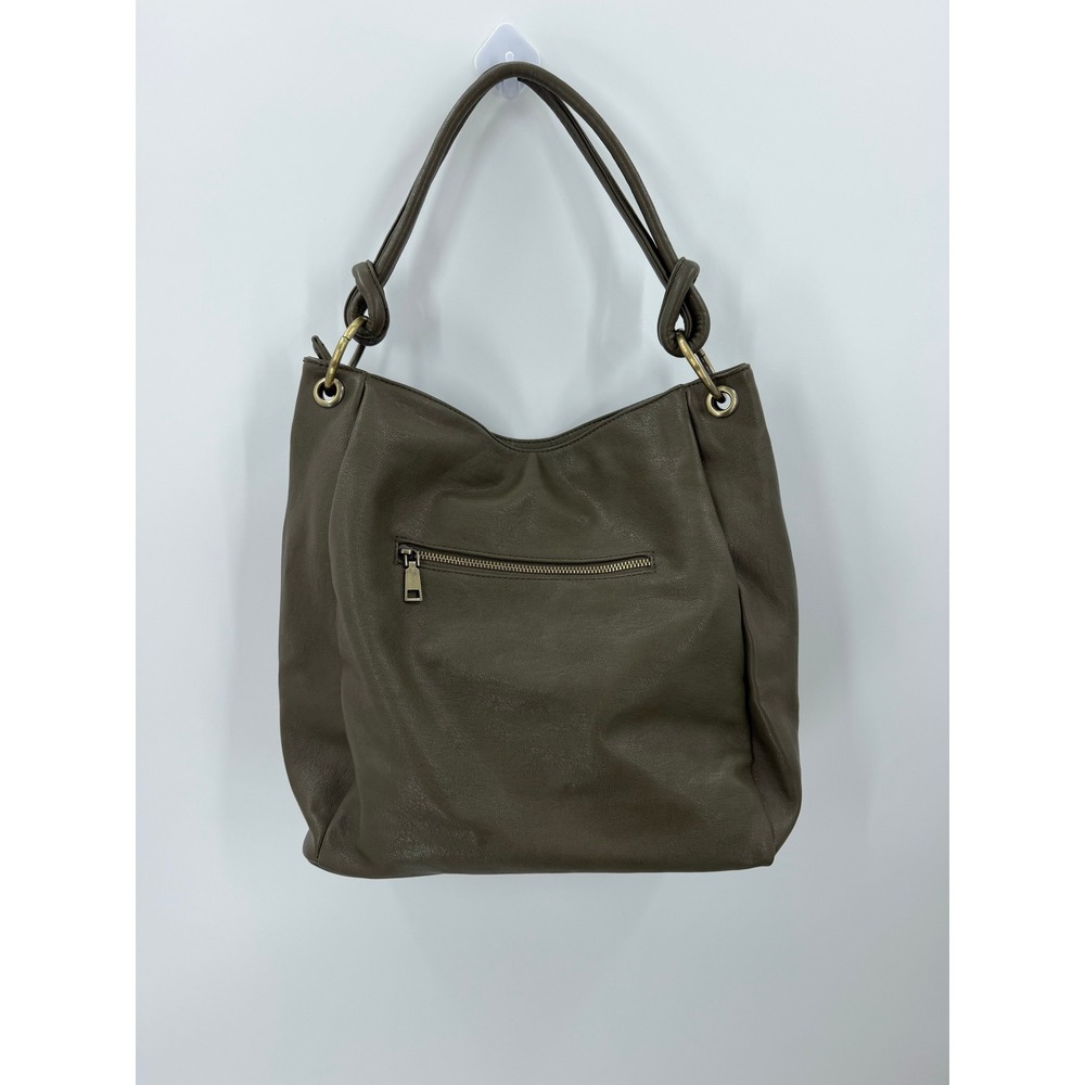 Antik Kraft Hobo Shoulder Bag Vegan Leather Large Olive Taupe Boho
